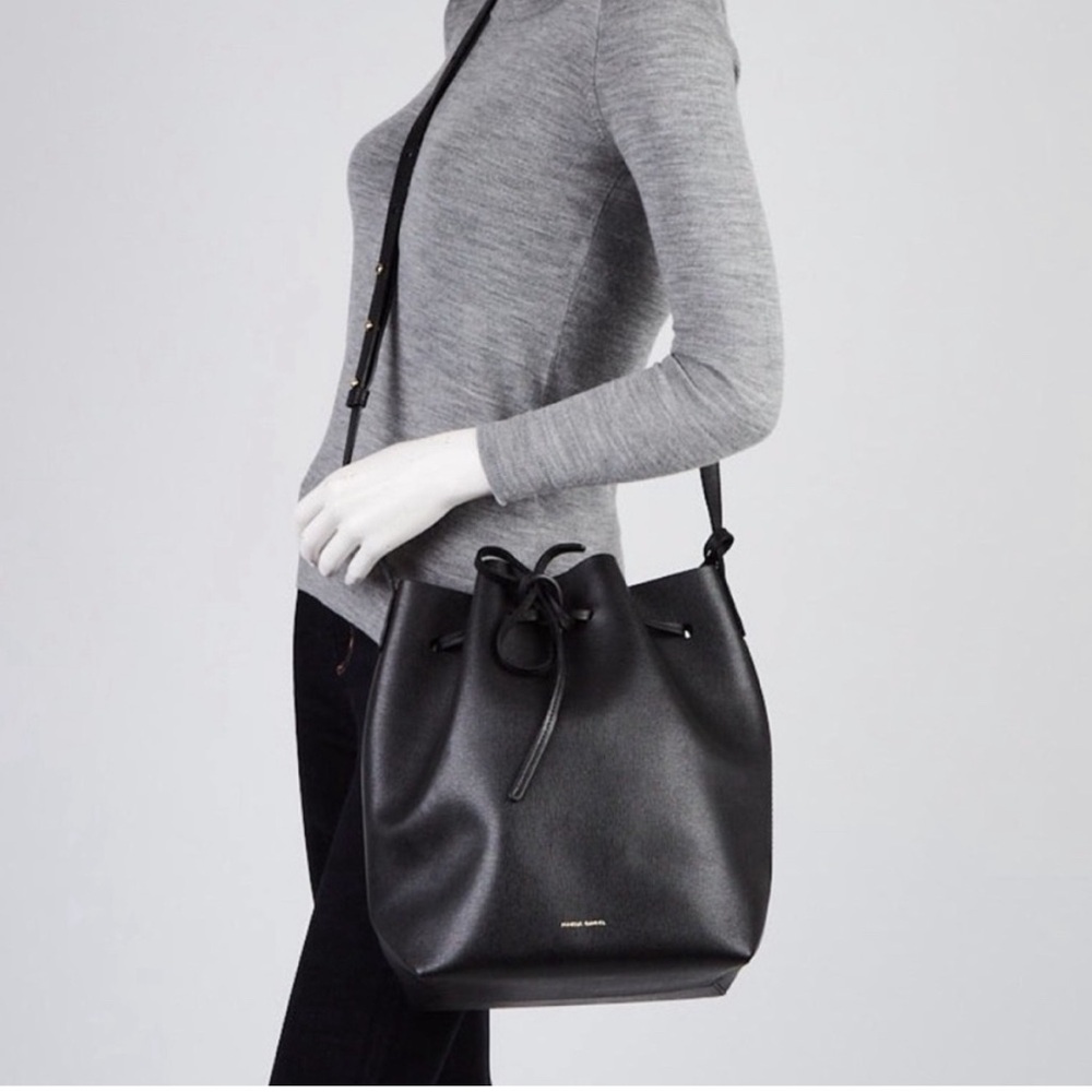Mansur Gavriel Black Bucket Shoulder Bag
